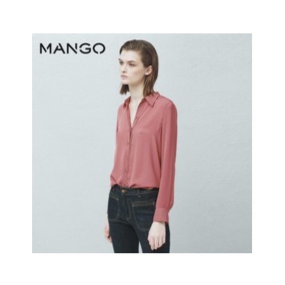 Mango Button-Down Collared Shirt in Cream BNWT Size M - Picture 10 of 11